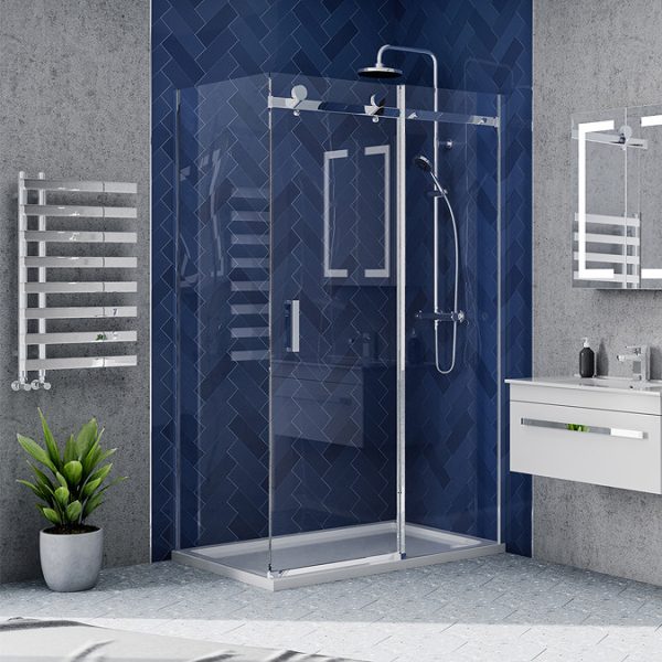 Arezzo Chrome 800 x 500mm 8 Bars Designer Heated Towel Rail - Image 2