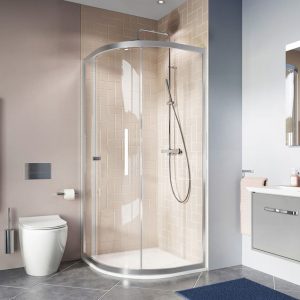Crosswater 800 x 800mm Clear 6 Quadrant Single Door Shower Enclosure