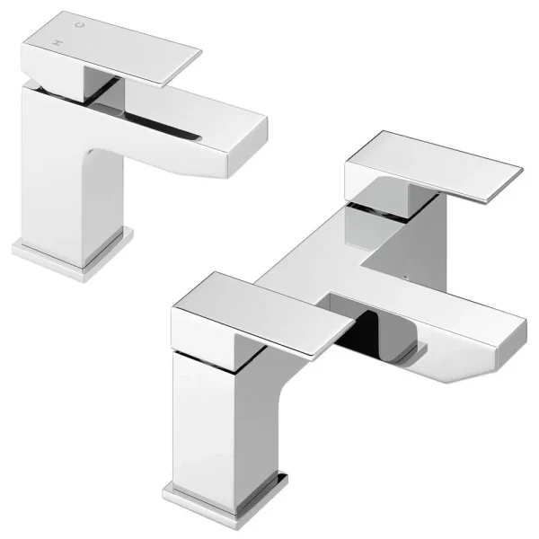 Cast Modern Bathroom Tap Package (Bath + Basin Tap)