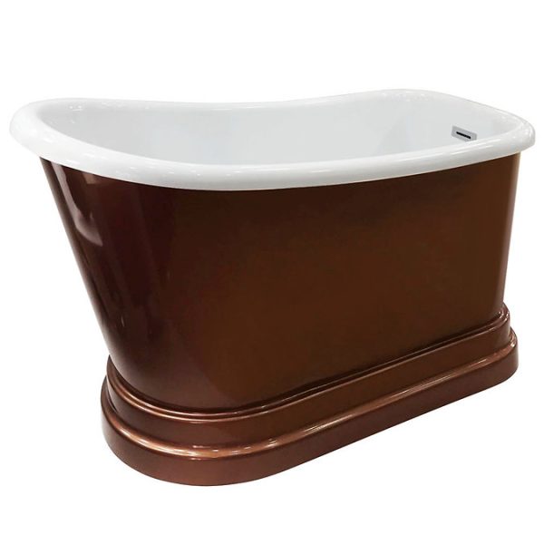 Chatsworth Copper Effect 1300 Short Roll Top Bath - Image 4