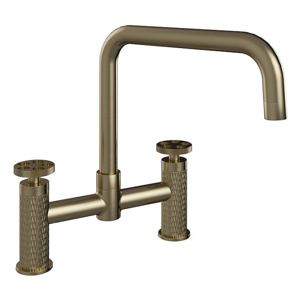 The Tap Factory Quilt Bridge Mixer D Spout Tap with K2 Filter Kit   Brushed Brass - Image 3