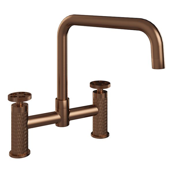 The Tap Factory Quilt Bridge Mixer D Spout Tap with K2 Filter Kit   Brushed Copper - Image 3