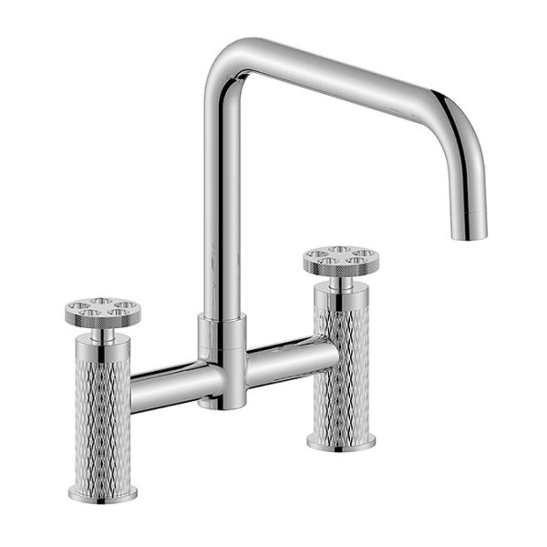 The Tap Factory Quilt Bridge Mixer D Spout Tap with K2 Filter Kit   Chrome - Image 3