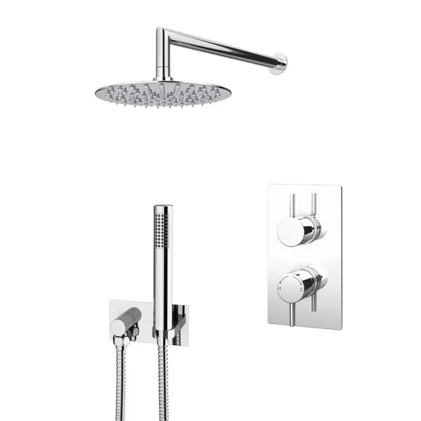 Cruze Shower Pack (with 200mm Wall Mounted Head, Wall Outlet Elbow + Shower Handset)