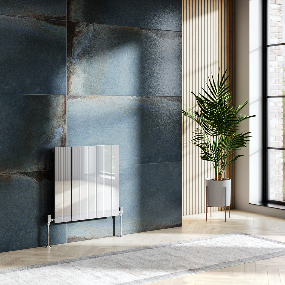 Urban Horizontal Radiator Chrome Single Panel (600mm High) 604mm Wide