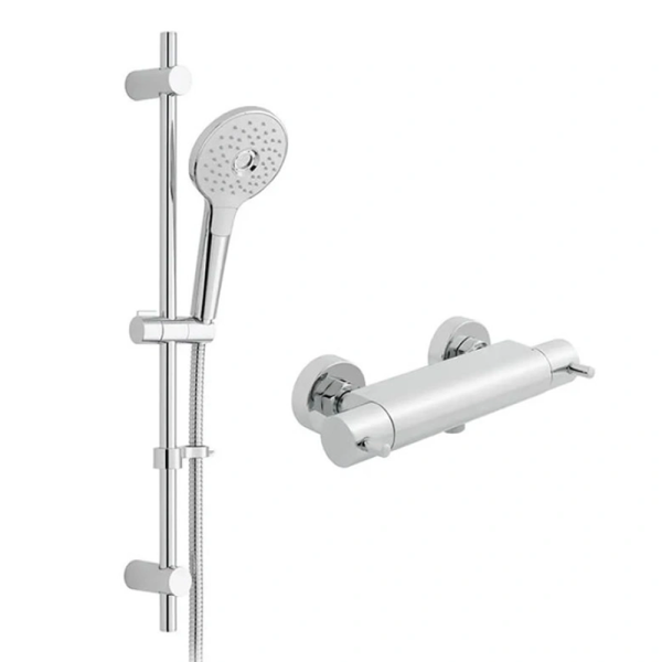 Vado Celsius Exposed 1/2" Bar Shower Valve + Ora 3 Function Slide Rail Kit