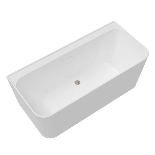 Celeste 1700 x 750 Back to Wall Modern Bath with Chrome Waste - Image 3