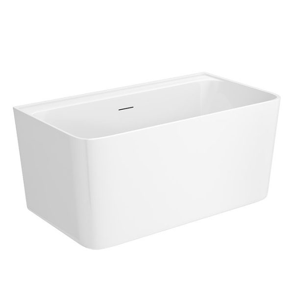 Celeste 1400 x 750 Back to Wall Modern Bath with Chrome Waste - Image 3