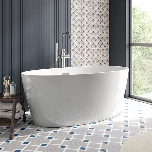 Catania 1500 x 720 Double Ended Bath with Chrome Waste - Image 3