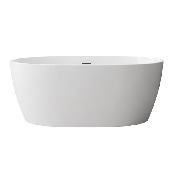 Catania 1500 x 720 Matt White Double Ended Bath with Waste - Image 3