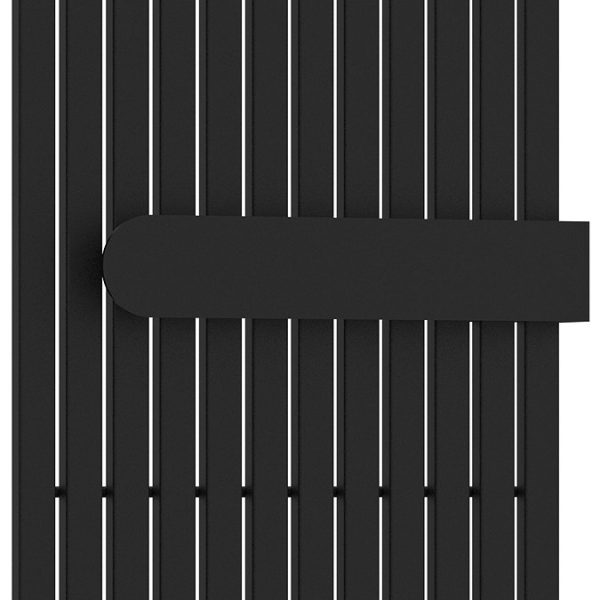 Cadiz 1600 x 530 Designer Radiator with Towel Bar Matt Black - Image 4