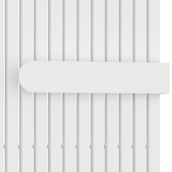 Cadiz 1600 x 530 Designer Radiator with Towel Bar White - Image 3
