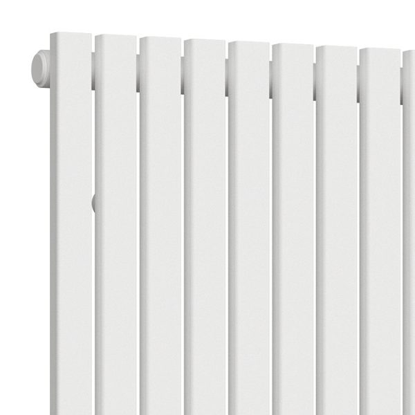 Cadiz 1600 x 530 Designer Radiator with Towel Bar White - Image 4