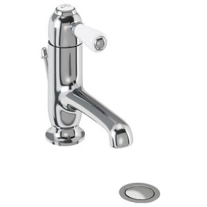 Burlington   Chelsea Straight Mono Basin Mixer Tap with Pop Up Waste