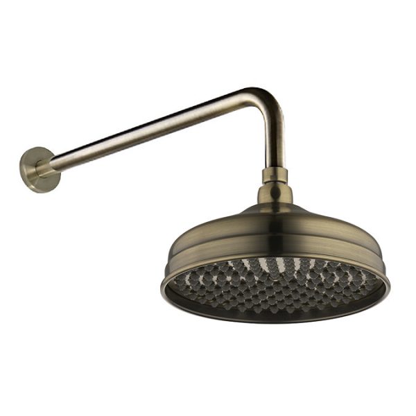 Chatsworth 1928 Antique Brass Traditional Shower with Concealed Valve + 8" Head - Image 3
