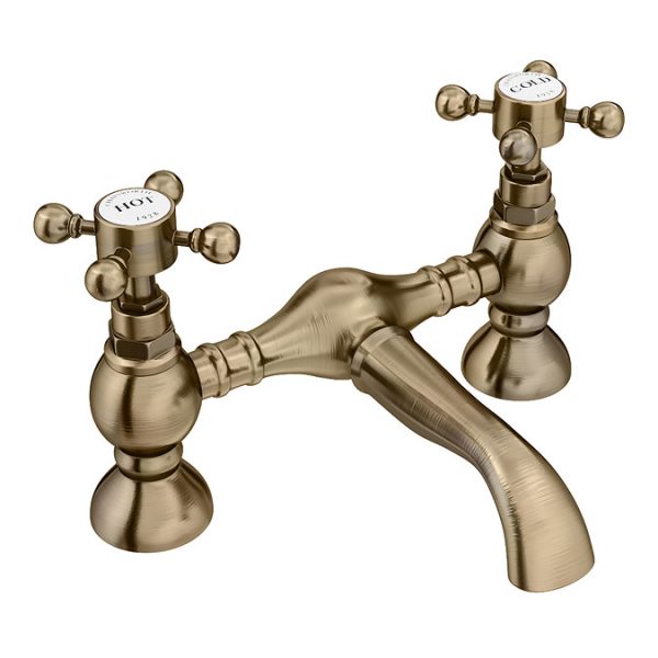 Chatsworth 1928 Antique Brass Crosshead Bath Filler Tap - Image 2