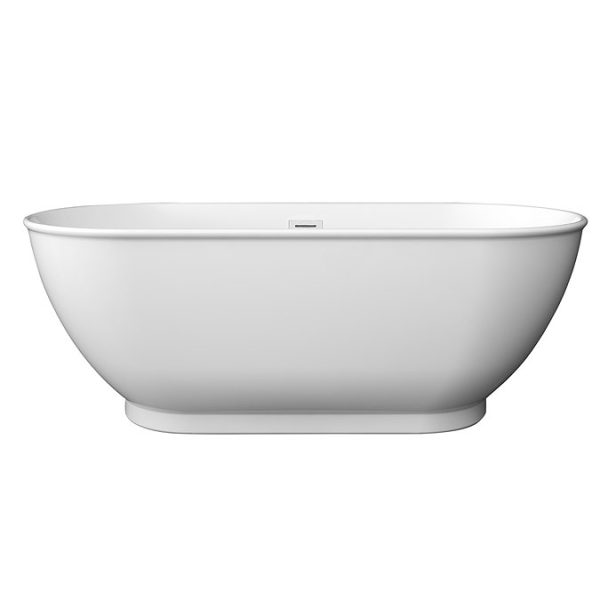 Chatsworth 1500 Freestanding Curved Bath   Double Ended with Chrome Waste - Image 3