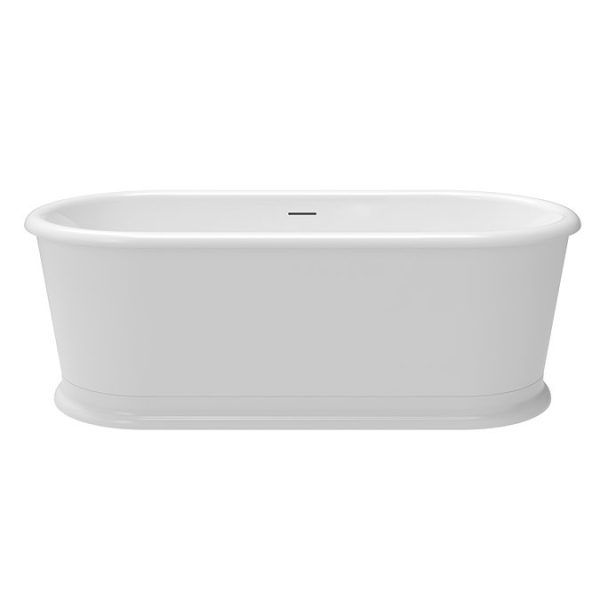 Chatsworth 1800 Roll Top Freestanding Curved Bath   Double Ended with Chrome Waste - Image 3