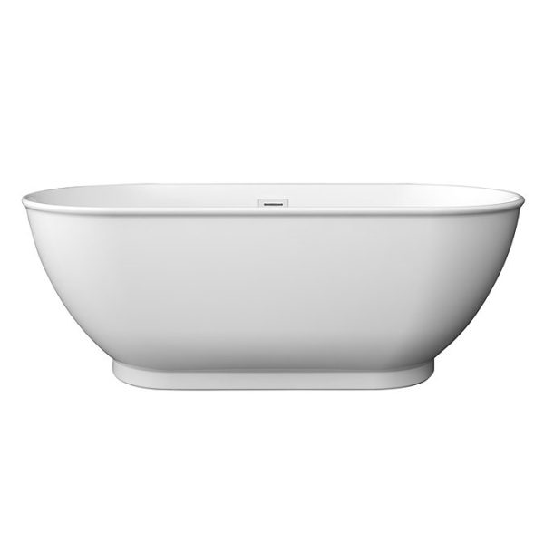 Chatsworth 1700 Freestanding Curved Bath   Double Ended with Chrome Waste - Image 4