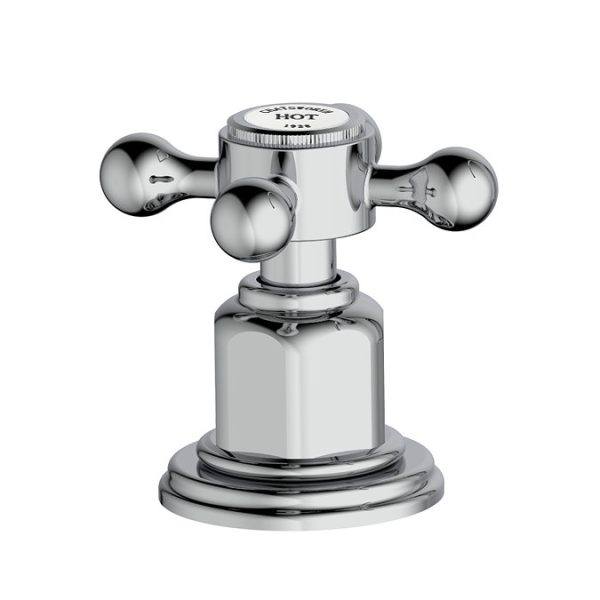 Chatsworth Deck Mounted Crosshead 3 Hole Sink Mixer   Chrome - Image 2