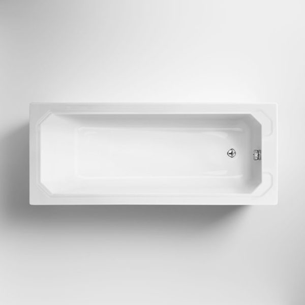 Chatsworth Art Deco Single Ended Bath with Brushed Brass Bath Screen - Image 2