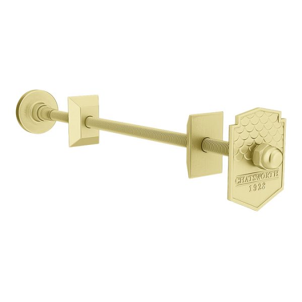 Chatsworth 450 x 1010mm Cast Iron Style 3 Column White Radiator   Brushed Brass Wall Stay Brackets and Thermostatic Valves - Image 5