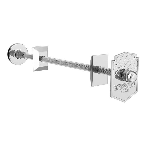 Chatsworth 600 x 1010mm Cast Iron Style 3 Column White Radiator   Chrome Wall Stay Brackets and Thermostatic Valves - Image 5