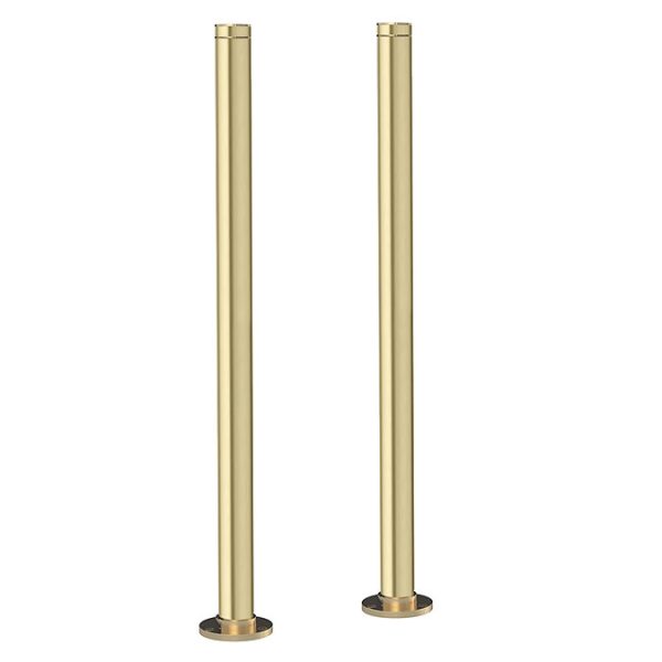 Trafalgar Crosshead Freestanding Bath Shower Mixer & Shower Kit Brushed Brass - Image 10