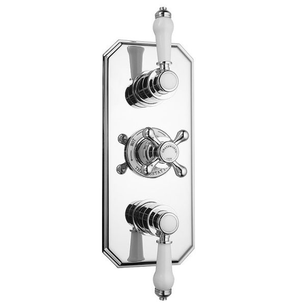 Chatsworth 1928 Traditional Shower with Concealed Valve, 8" Head + Handset - Image 2