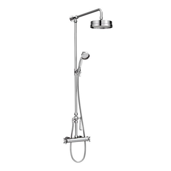 Chatsworth Traditional Crosshead Top Outlet Thermostatic Bar Shower Valve incl. Rigid Riser Kit - Image 5