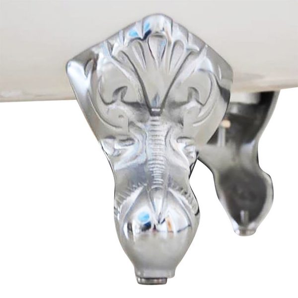 Ashton Cast Iron Bath with Chrome Feet (1530 x 760mm Slipper Roll Top) - Image 3