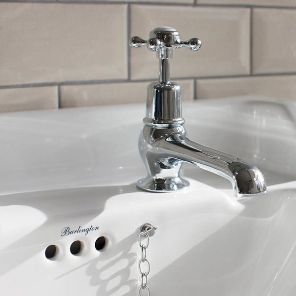 Burlington Claremont   Chrome 5" Basin Taps - Image 4