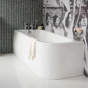 Cleargreen Viride Offset 170cm x 75cm Single Ended Bath + Panel