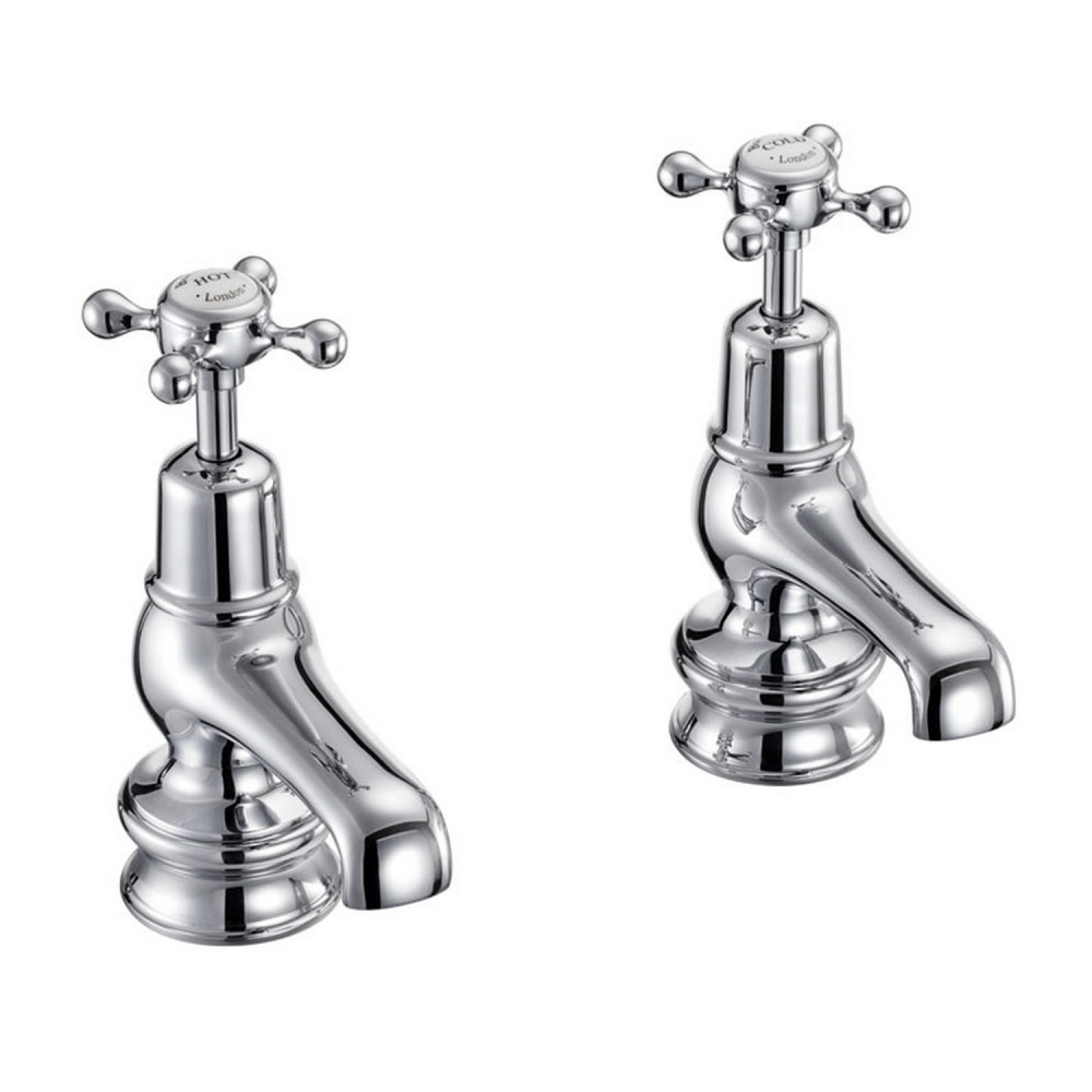 Burlington Claremont Regent Chrome 3" Basin Taps