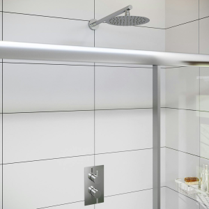 Orchard Eden Thermostatic Round Concealed Chrome Shower Valve with 200mm Shower Head & Arm