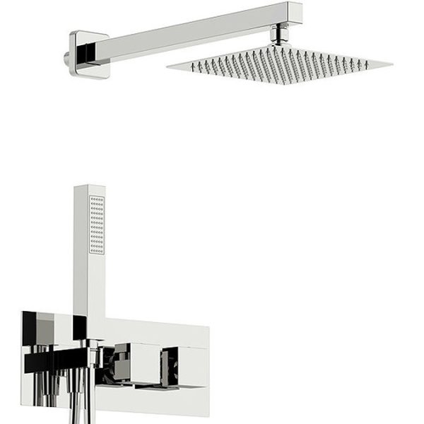 Orchard Wharfe Chrome Thermostatic Twin Square Shower Valve Set With Head + Handset - Image 3