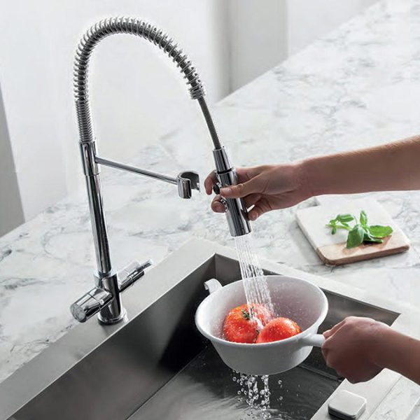 Crosswater Cook Dual Control Kitchen Mixer with Flexi Spray - Image 2