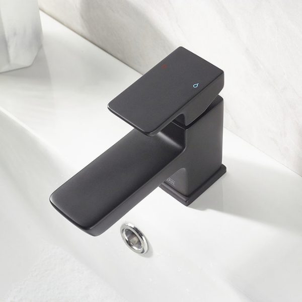 Bristan Cobalt Black Mono Basin Mixer with Clicker Waste - Image 4