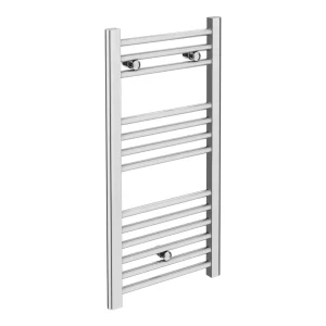 Diamond Heated Towel Rail   W400mm x H800mm   Chrome   Straight