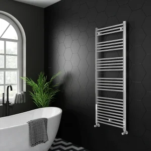 Diamond Heated Towel Rail   600mm x 1600mm   Chrome   Straight