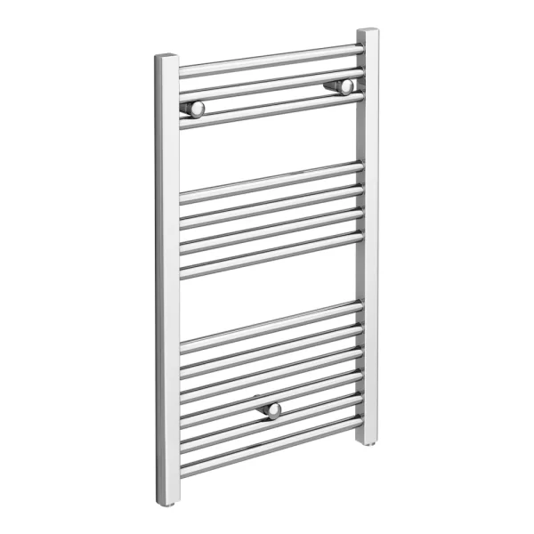 Diamond Heated Towel Rail   W500 x H800mm   Chrome   Straight