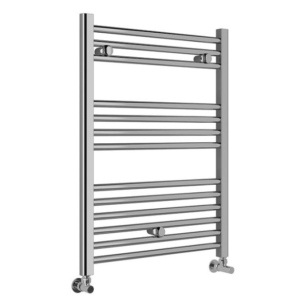 Diamond Heated Towel Rail   W600 x H800mm   Chrome   Straight - Image 3