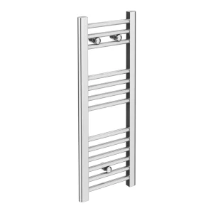 Diamond Heated Towel Rail   W300 x H800mm   Chrome   Straight