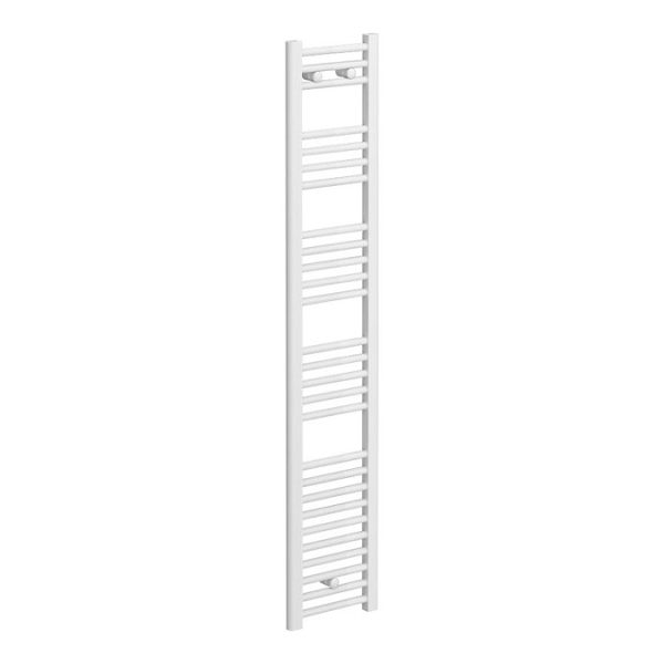 Diamond Heated Towel Rail   W300 x H1600mm   White   Straight - Image 2
