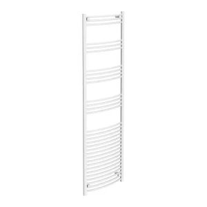 Diamond Curved Heated Towel Rail   W500 x H1800mm   White