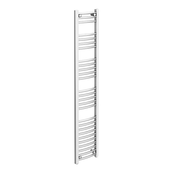 Diamond Curved Heated Towel Rail   W300 x H1600mm   Chrome - Image 2