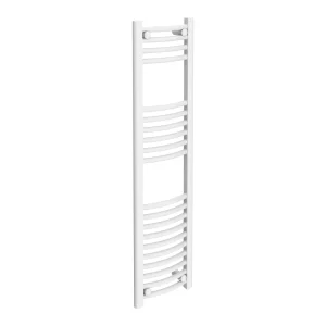 Diamond Curved Heated Towel Rail   W300 x H1200mm   White