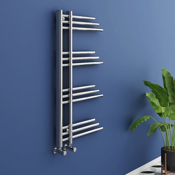 Angelo Designer Heated Towel Rail 500 x 900mm   Chrome - Image 2