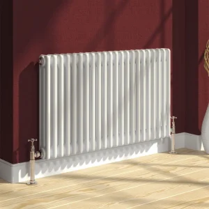 Reina Colona 3 Column Horizontal Radiator   RAL Colour Options H500 x W605mm   RAL 9005   Jet Black