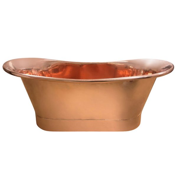 Trafalgar Copper 1700 x 710mm Double Ended Slipper Roll Top Bath Tub - Image 6